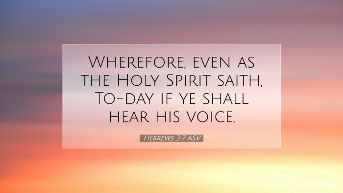 Picture 07 - Hebrews 3:7 ASV Desktop Wallpaper - Wherefore, even as the Holy Spirit saith, To-day - Desktop Bible Verse Wallpaper