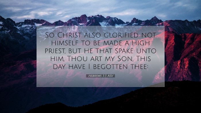 Picture 07 - Hebrews 5:5 ASV Desktop Wallpaper - So Christ also glorified not himself to be made a - Desktop Bible Verse Wallpaper
