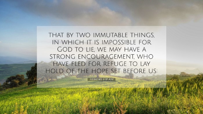 Picture 07 - Hebrews 6:18 ASV Desktop Wallpaper - that by two immutable things, in which it is - Desktop Bible Verse Wallpaper