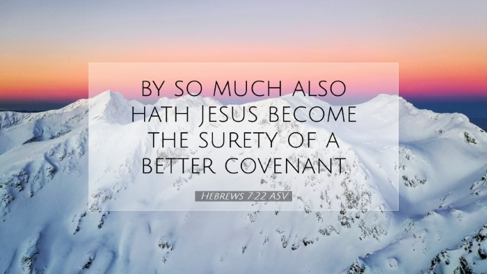 Picture 07 - Hebrews 7:22 ASV Desktop Wallpaper - by so much also hath Jesus become the surety of a - Desktop Bible Verse Wallpaper