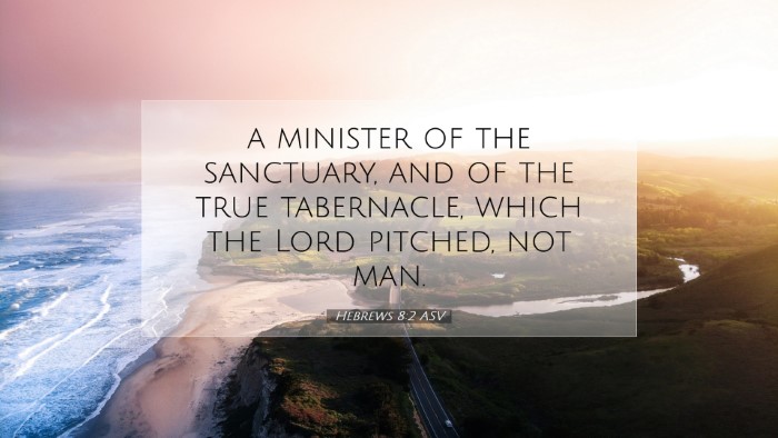 Picture 07 - Hebrews 8:2 ASV Desktop Wallpaper - a minister of the sanctuary, and of the true - Desktop Bible Verse Wallpaper