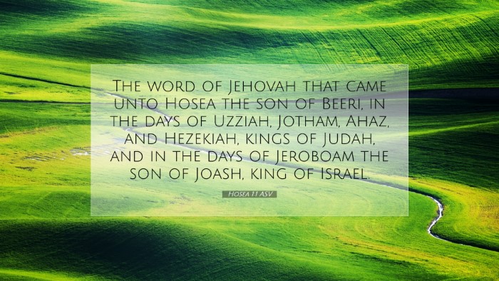 Picture 07 - Hosea 1:1 ASV Desktop Wallpaper - The word of Jehovah that came unto Hosea the son - Desktop Bible Verse Wallpaper