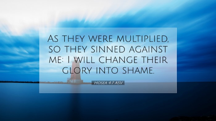 Picture 07 - Hosea 4:7 ASV Desktop Wallpaper - As they were multiplied, so they sinned against - Desktop Bible Verse Wallpaper