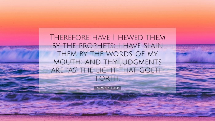 Picture 07 - Hosea 6:5 ASV Desktop Wallpaper - Therefore have I hewed them by the prophets; I - Desktop Bible Verse Wallpaper