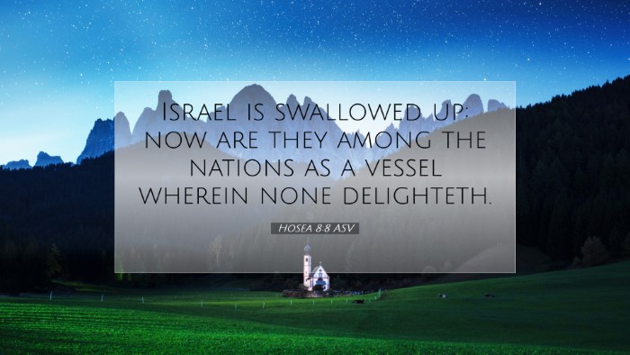 Picture 07 - Hosea 8:8 ASV Desktop Wallpaper - Israel is swallowed up: now are they among the - Desktop Bible Verse Wallpaper