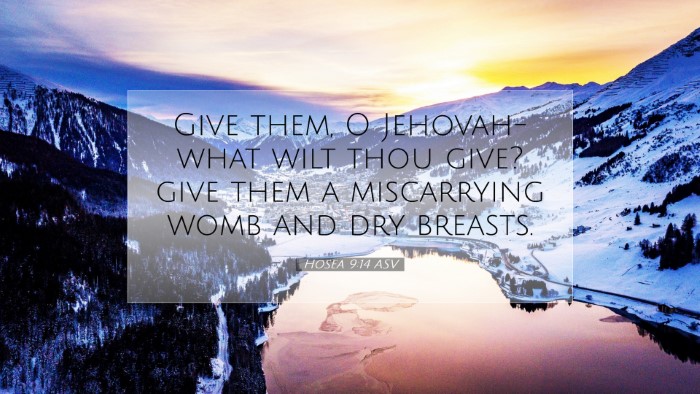 Picture 07 - Hosea 9:14 ASV Desktop Wallpaper - Give them, O Jehovah-what wilt thou give? give - Desktop Bible Verse Wallpaper