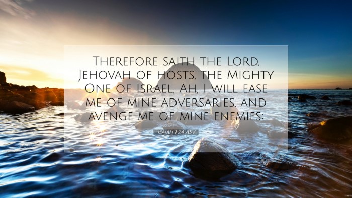 Picture 07 - Isaiah 1:24 ASV Desktop Wallpaper - Therefore saith the Lord, Jehovah of hosts, the - Desktop Bible Verse Wallpaper