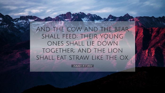 Picture 07 - Isaiah 11:7 ASV Desktop Wallpaper - And the cow and the bear shall feed; their young - Desktop Bible Verse Wallpaper