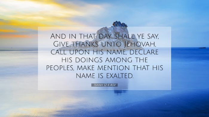 Picture 07 - Isaiah 12:4 ASV Desktop Wallpaper - And in that day shall ye say, Give thanks unto - Desktop Bible Verse Wallpaper