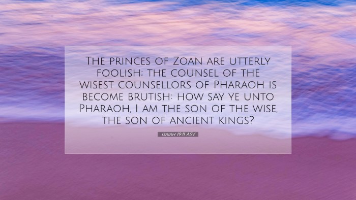 Picture 07 - Isaiah 19:11 ASV Desktop Wallpaper - The princes of Zoan are utterly foolish; the - Desktop Bible Verse Wallpaper