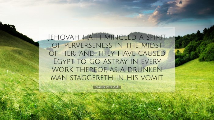 Picture 07 - Isaiah 19:14 ASV Desktop Wallpaper - Jehovah hath mingled a spirit of perverseness in - Desktop Bible Verse Wallpaper