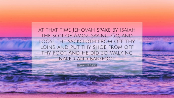 Picture 07 - Isaiah 20:2 ASV Desktop Wallpaper - at that time Jehovah spake by Isaiah the son of - Desktop Bible Verse Wallpaper