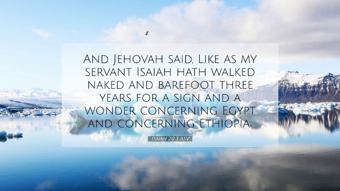 Picture 07 - Isaiah 20:3 ASV Desktop Wallpaper - And Jehovah said, Like as my servant Isaiah hath - Desktop Bible Verse Wallpaper
