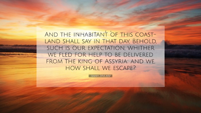 Picture 07 - Isaiah 20:6 ASV Desktop Wallpaper - And the inhabitant of this coast-land shall say - Desktop Bible Verse Wallpaper