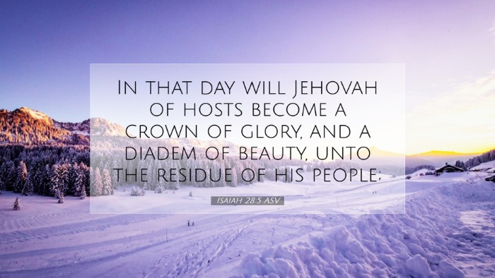 Picture 07 - Isaiah 28:5 ASV Desktop Wallpaper - In that day will Jehovah of hosts become a crown - Desktop Bible Verse Wallpaper