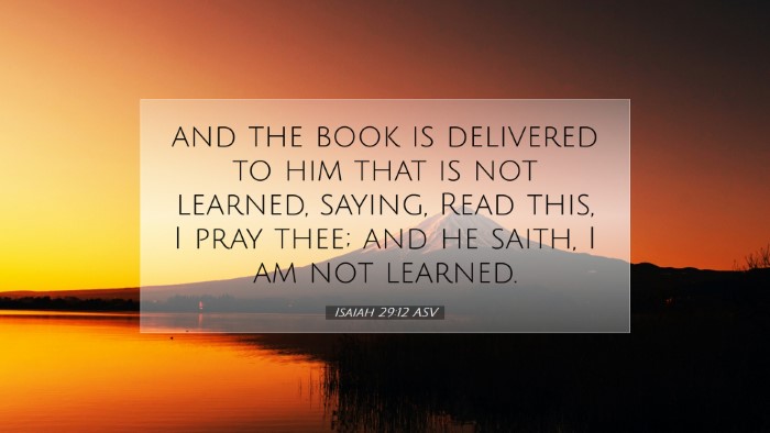 Picture 07 - Isaiah 29:12 ASV Desktop Wallpaper - and the book is delivered to him that is not - Desktop Bible Verse Wallpaper