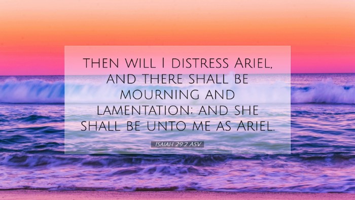 Picture 07 - Isaiah 29:2 ASV Desktop Wallpaper - then will I distress Ariel, and there shall be - Desktop Bible Verse Wallpaper