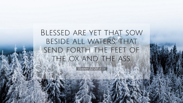 Picture 07 - Isaiah 32:20 ASV Desktop Wallpaper - Blessed are yet that sow beside all waters, that - Desktop Bible Verse Wallpaper