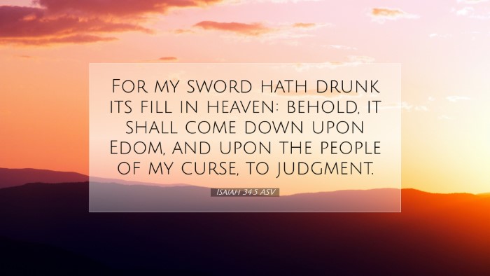 Picture 07 - Isaiah 34:5 ASV Desktop Wallpaper - For my sword hath drunk its fill in heaven: - Desktop Bible Verse Wallpaper