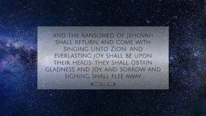 Picture 07 - Isaiah 35:10 ASV Desktop Wallpaper - and the ransomed of Jehovah shall return, and - Desktop Bible Verse Wallpaper