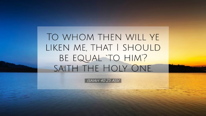 Picture 07 - Isaiah 40:25 ASV Desktop Wallpaper - To whom then will ye liken me, that I should be - Desktop Bible Verse Wallpaper