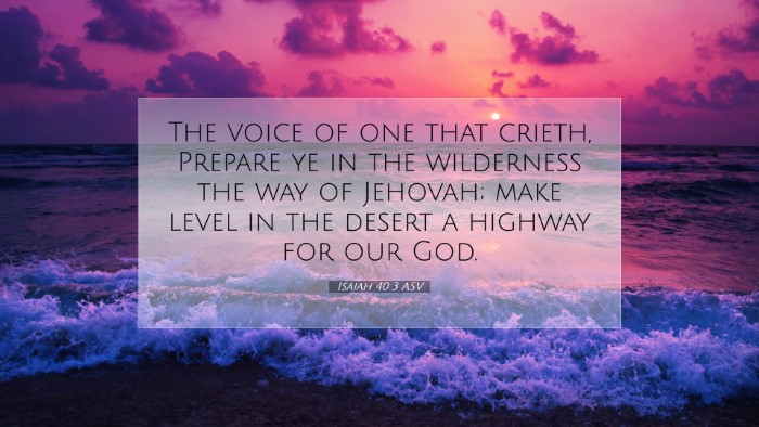 Picture 07 - Isaiah 40:3 ASV Desktop Wallpaper - The voice of one that crieth, Prepare ye in the - Desktop Bible Verse Wallpaper