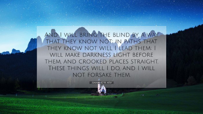 Picture 07 - Isaiah 42:16 ASV Desktop Wallpaper - And I will bring the blind by a way that they - Desktop Bible Verse Wallpaper