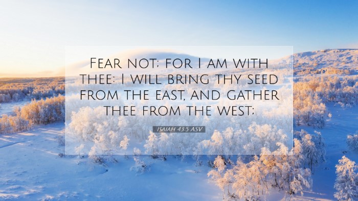 Picture 07 - Isaiah 43:5 ASV Desktop Wallpaper - Fear not; for I am with thee: I will bring thy - Desktop Bible Verse Wallpaper