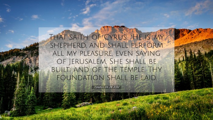 Picture 07 - Isaiah 44:28 ASV Desktop Wallpaper - That saith of Cyrus, `He is' my shepherd, and - Desktop Bible Verse Wallpaper
