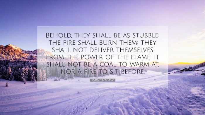 Picture 07 - Isaiah 47:14 ASV Desktop Wallpaper - Behold, they shall be as stubble; the fire shall - Desktop Bible Verse Wallpaper