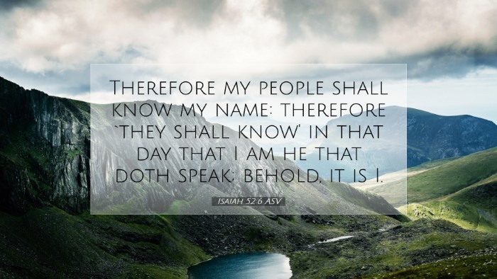 Picture 07 - Isaiah 52:6 ASV Desktop Wallpaper - Therefore my people shall know my name: therefore - Desktop Bible Verse Wallpaper