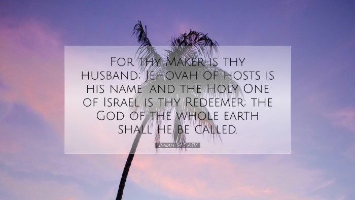 Picture 07 - Isaiah 54:5 ASV Desktop Wallpaper - For thy Maker is thy husband; Jehovah of hosts is - Desktop Bible Verse Wallpaper