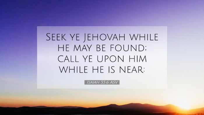 Picture 07 - Isaiah 55:6 ASV Desktop Wallpaper - Seek ye Jehovah while he may be found; call ye - Desktop Bible Verse Wallpaper