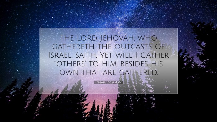 Picture 07 - Isaiah 56:8 ASV Desktop Wallpaper - The Lord Jehovah, who gathereth the outcasts of - Desktop Bible Verse Wallpaper