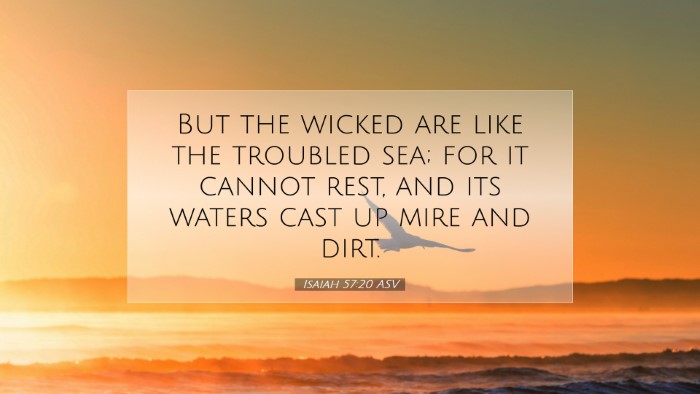 Picture 07 - Isaiah 57:20 ASV Desktop Wallpaper - But the wicked are like the troubled sea; for it - Desktop Bible Verse Wallpaper