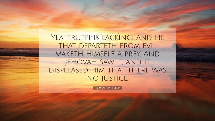 Picture 07 - Isaiah 59:15 ASV Desktop Wallpaper - Yea, truth is lacking; and he that departeth from - Desktop Bible Verse Wallpaper