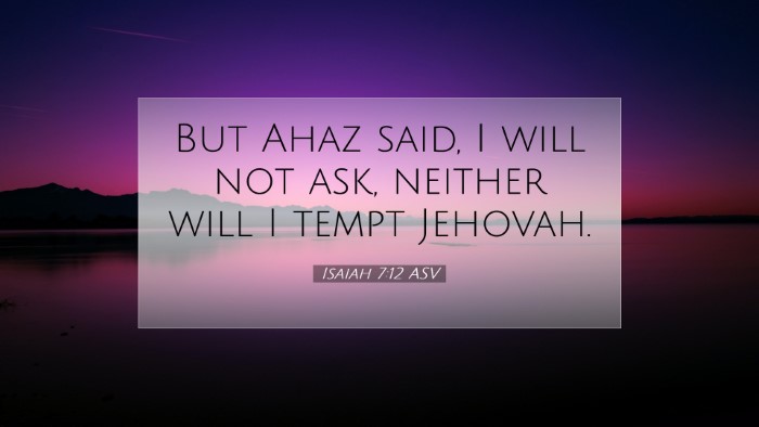 Picture 07 - Isaiah 7:12 ASV Desktop Wallpaper - But Ahaz said, I will not ask, neither will I - Desktop Bible Verse Wallpaper