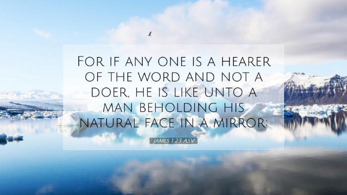 Picture 07 - James 1:23 ASV Desktop Wallpaper - For if any one is a hearer of the word and not a - Desktop Bible Verse Wallpaper