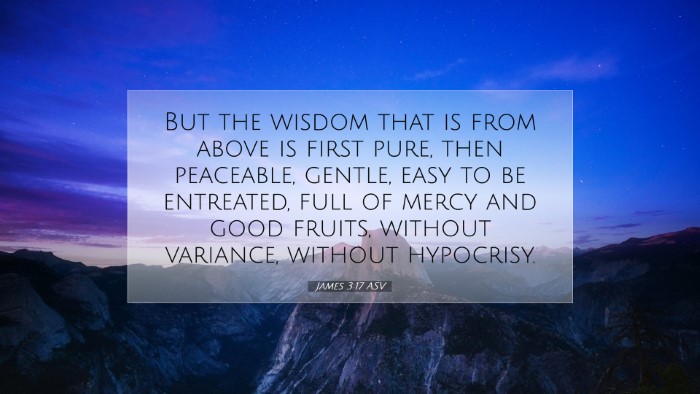 Picture 07 - James 3:17 ASV Desktop Wallpaper - But the wisdom that is from above is first pure, - Desktop Bible Verse Wallpaper