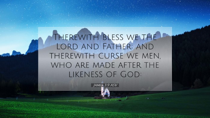 Picture 07 - James 3:9 ASV Desktop Wallpaper - Therewith bless we the Lord and Father; and - Desktop Bible Verse Wallpaper