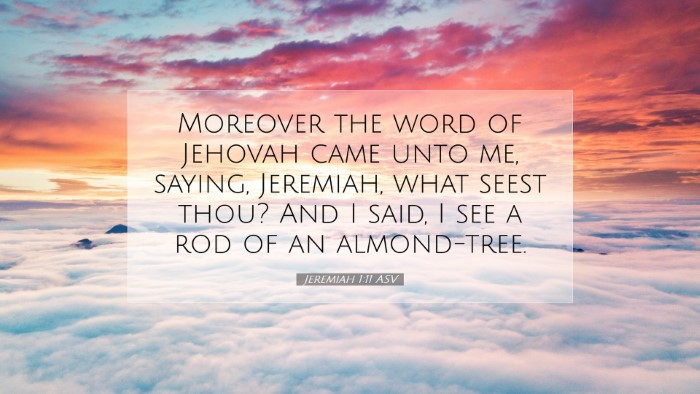 Picture 07 - Jeremiah 1:11 ASV Desktop Wallpaper - Moreover the word of Jehovah came unto me, - Desktop Bible Verse Wallpaper