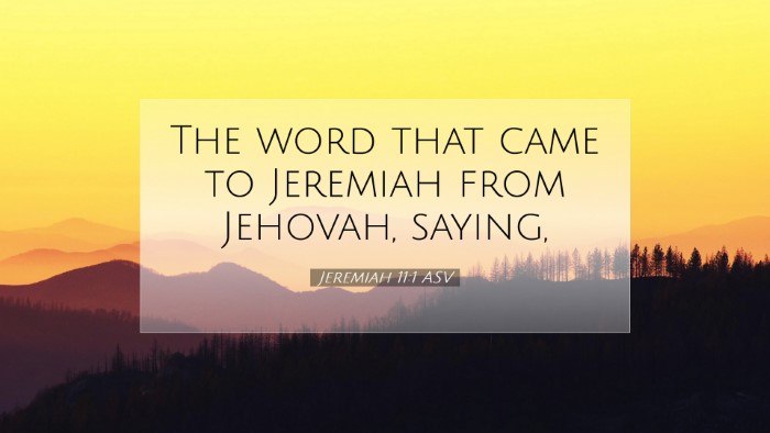Picture 07 - Jeremiah 11:1 ASV Desktop Wallpaper - The word that came to Jeremiah from Jehovah, - Desktop Bible Verse Wallpaper