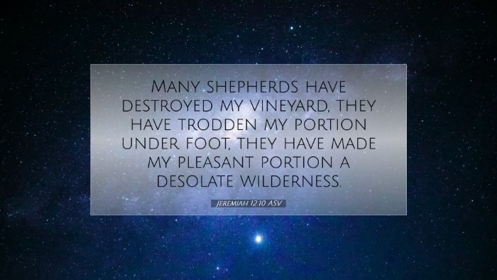 Picture 07 - Jeremiah 12:10 ASV Desktop Wallpaper - Many shepherds have destroyed my vineyard, they - Desktop Bible Verse Wallpaper