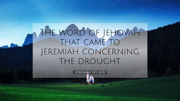 Picture 07 - Jeremiah 14:1 ASV Desktop Wallpaper - The word of Jehovah that came to Jeremiah - Desktop Bible Verse Wallpaper