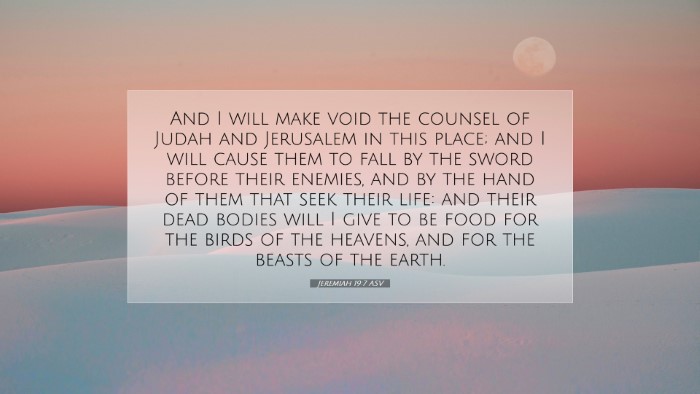 Picture 07 - Jeremiah 19:7 ASV Desktop Wallpaper - And I will make void the counsel of Judah and - Desktop Bible Verse Wallpaper