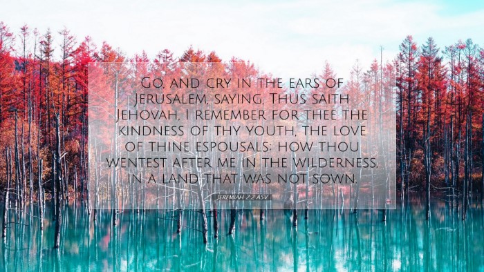 Picture 07 - Jeremiah 2:2 ASV Desktop Wallpaper - Go, and cry in the ears of Jerusalem, saying, - Desktop Bible Verse Wallpaper