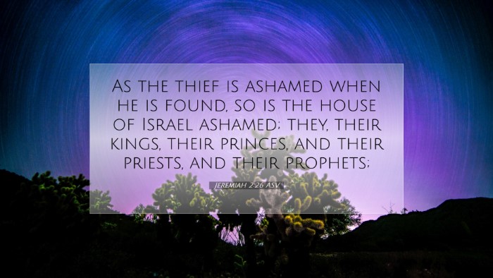 Picture 07 - Jeremiah 2:26 ASV Desktop Wallpaper - As the thief is ashamed when he is found, so is - Desktop Bible Verse Wallpaper