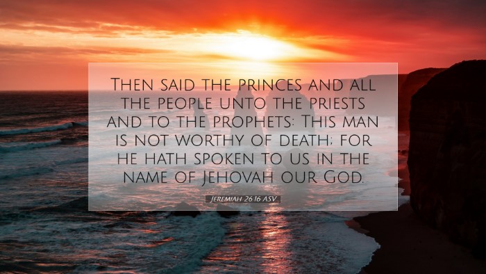 Picture 07 - Jeremiah 26:16 ASV Desktop Wallpaper - Then said the princes and all the people unto the - Desktop Bible Verse Wallpaper