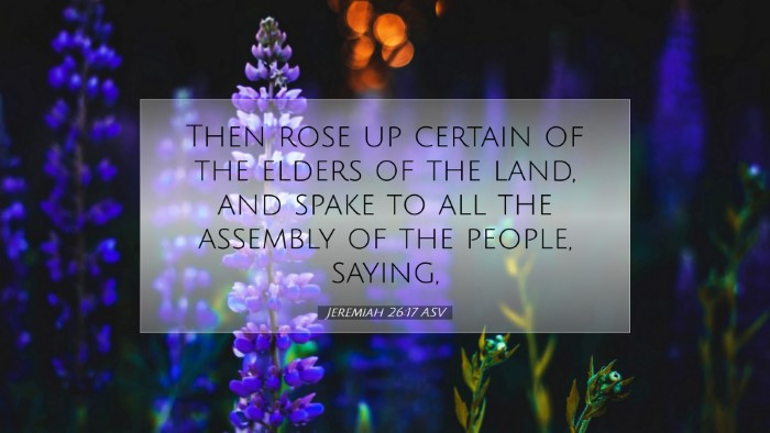 Picture 07 - Jeremiah 26:17 ASV Desktop Wallpaper - Then rose up certain of the elders of the land, - Desktop Bible Verse Wallpaper