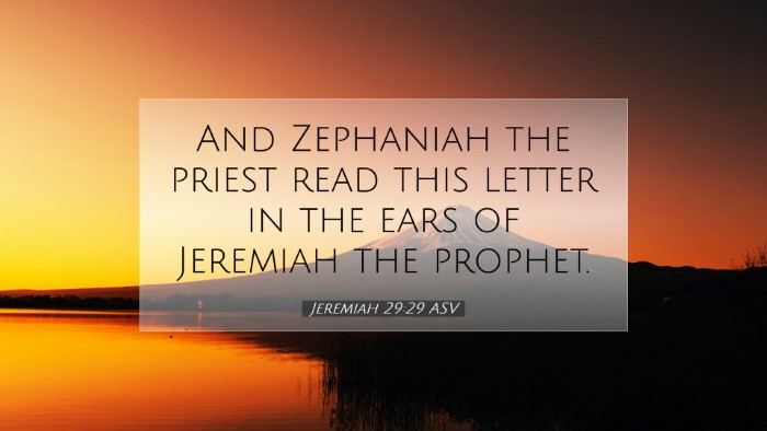 Picture 07 - Jeremiah 29:29 ASV Desktop Wallpaper - And Zephaniah the priest read this letter in the - Desktop Bible Verse Wallpaper